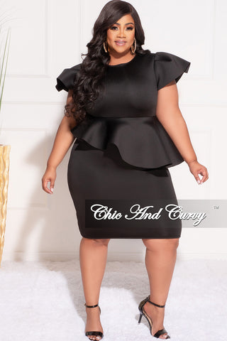 Sexy Off Shoulder Long Peplum Dress In Black And Red on Luulla
